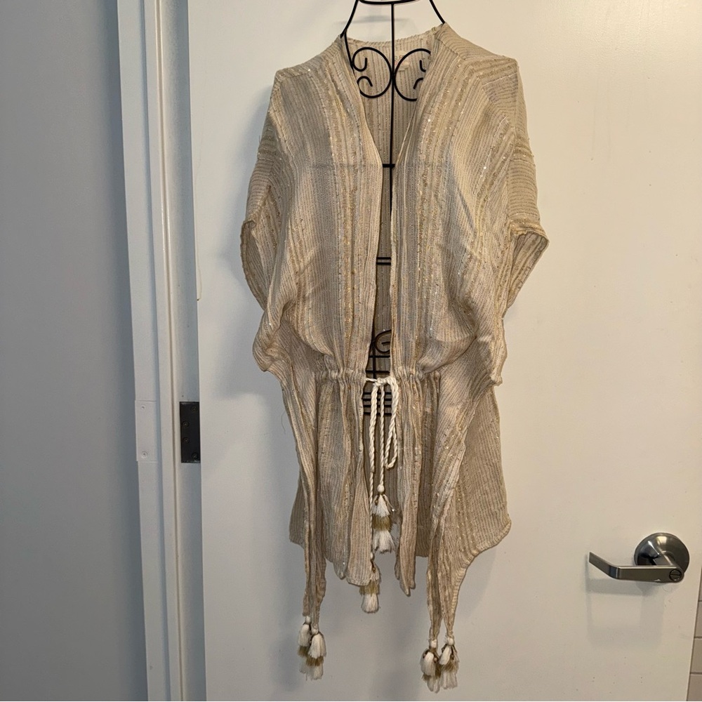 Surf Gypsy Cream Kimono Coverup